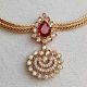 Handicraft Brass Metal Jewellery Crystal Pendant Set